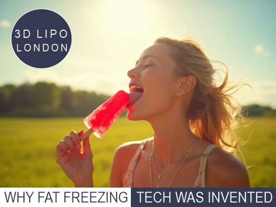 lady with a ice lolly depicting fat freezing